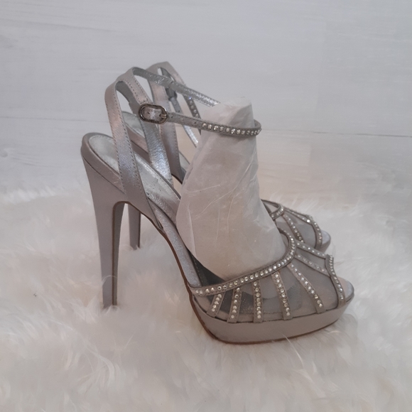 Adrianna papell rhinestone stilettos shoes 8.5 - Picture 6 of 8